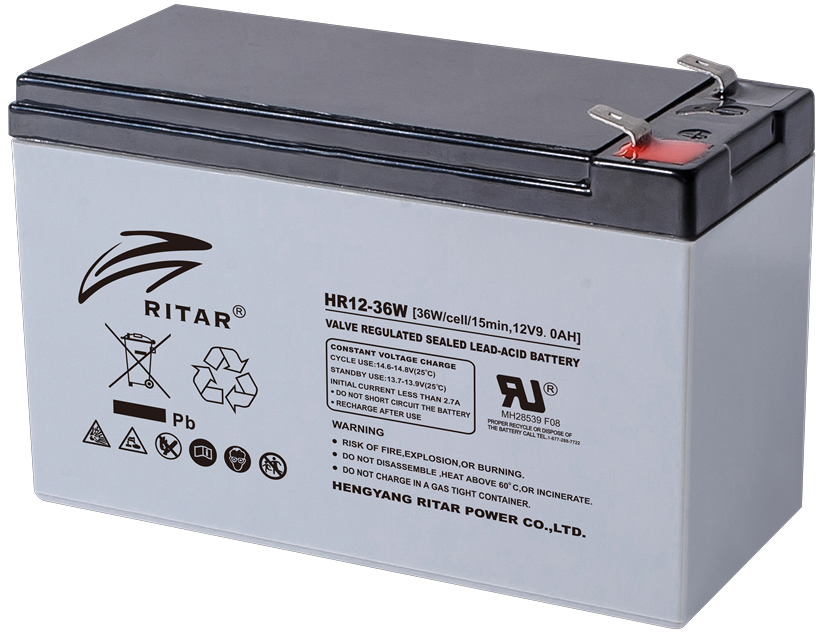 Ritar HR12-36W-F2 nagy áramú zárt ólomakkumulátor 12 V/9 Ah termék fő termékképe