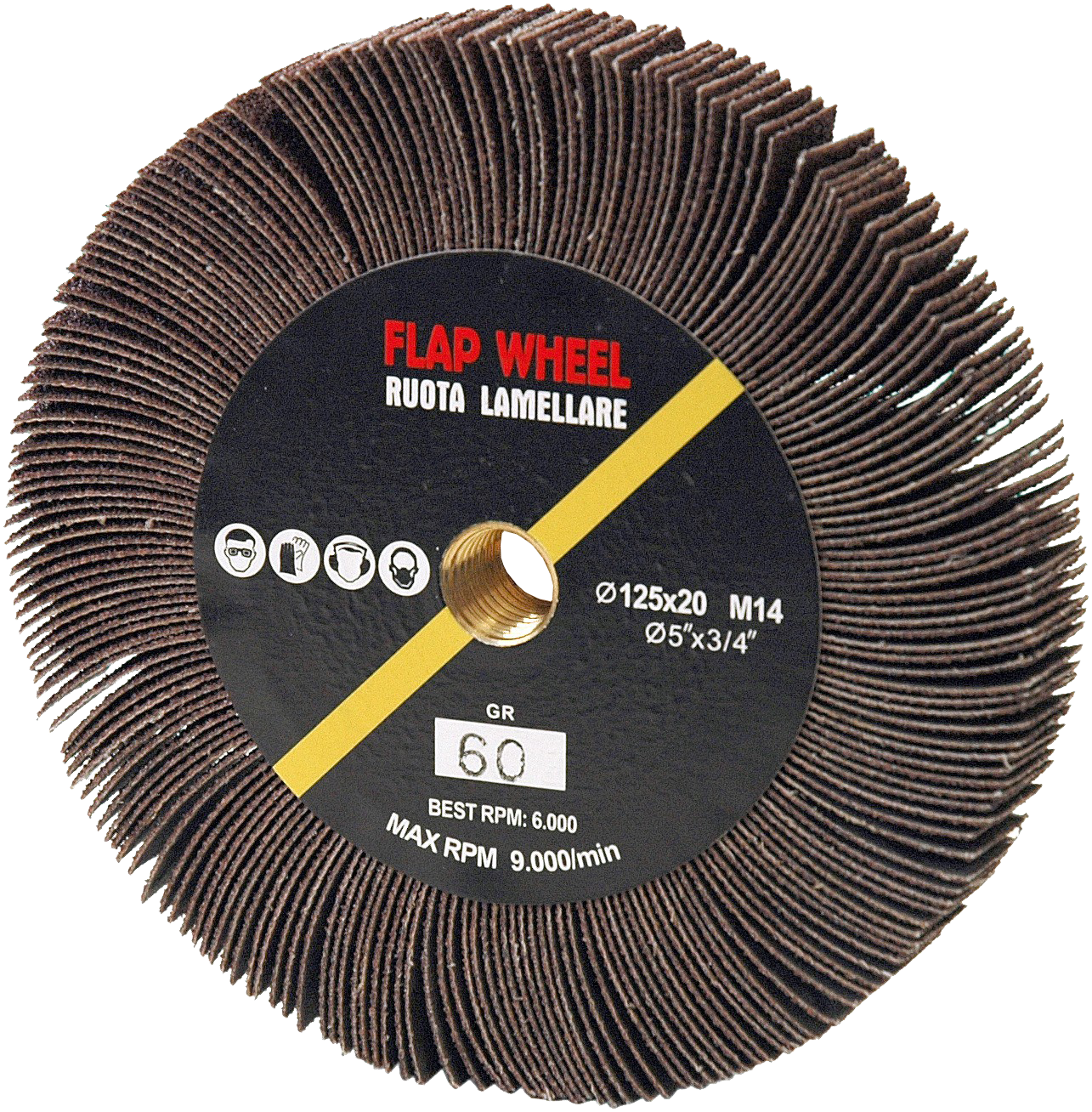 Abraboro D 125 x 20 mm lamellás csiszolókerék, 40-es szemcseméret termék fő termékképe