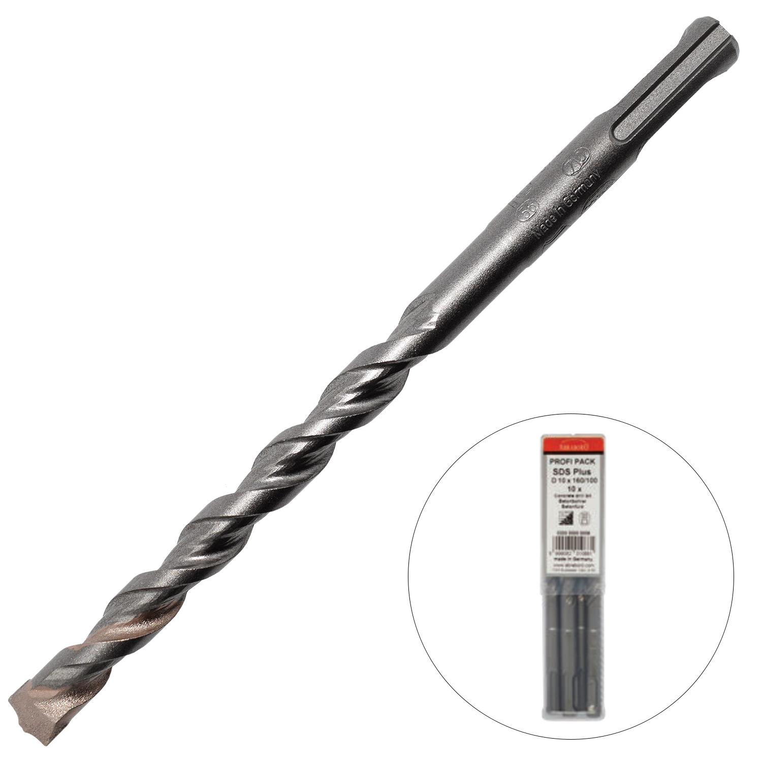 Abraboro 10 x 210 / 150 mm SDS-plus TWIXX betonfúró Profi Pack, 10 db/csomag termék fő termékképe