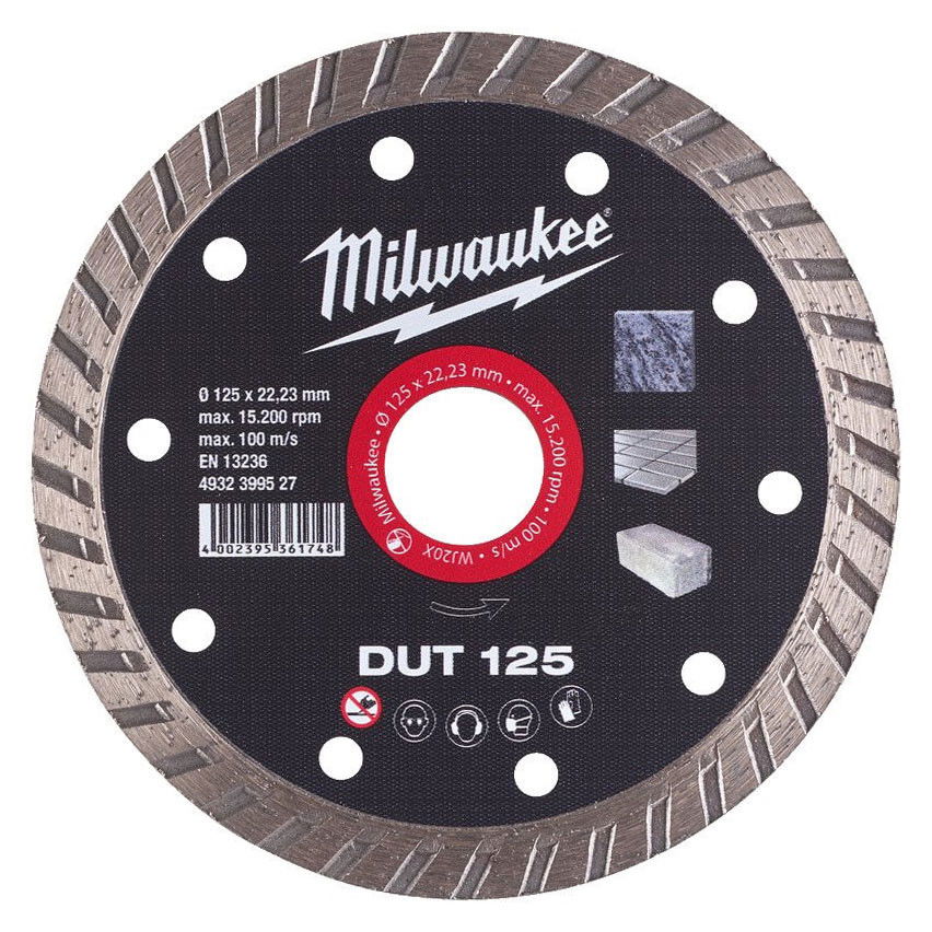 Milwaukee DUT gyémánt vágótárcsa, turbo, Ø125 mm termék fő termékképe