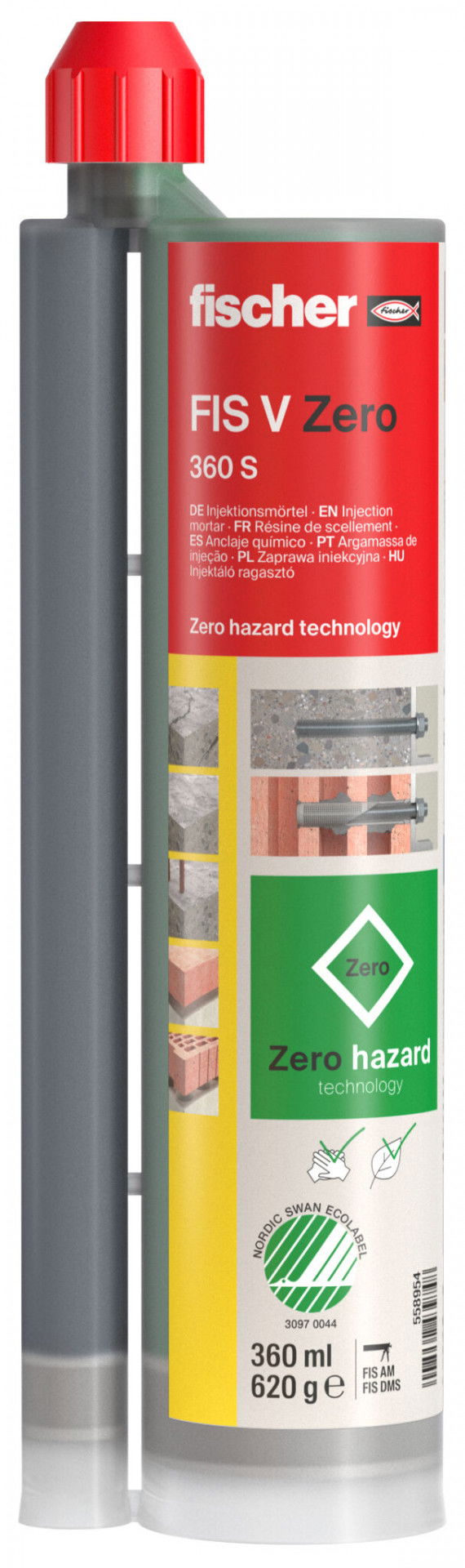 Fischer FIS V Zero 360 S injektáló ragasztó, 360 ml termék fő termékképe