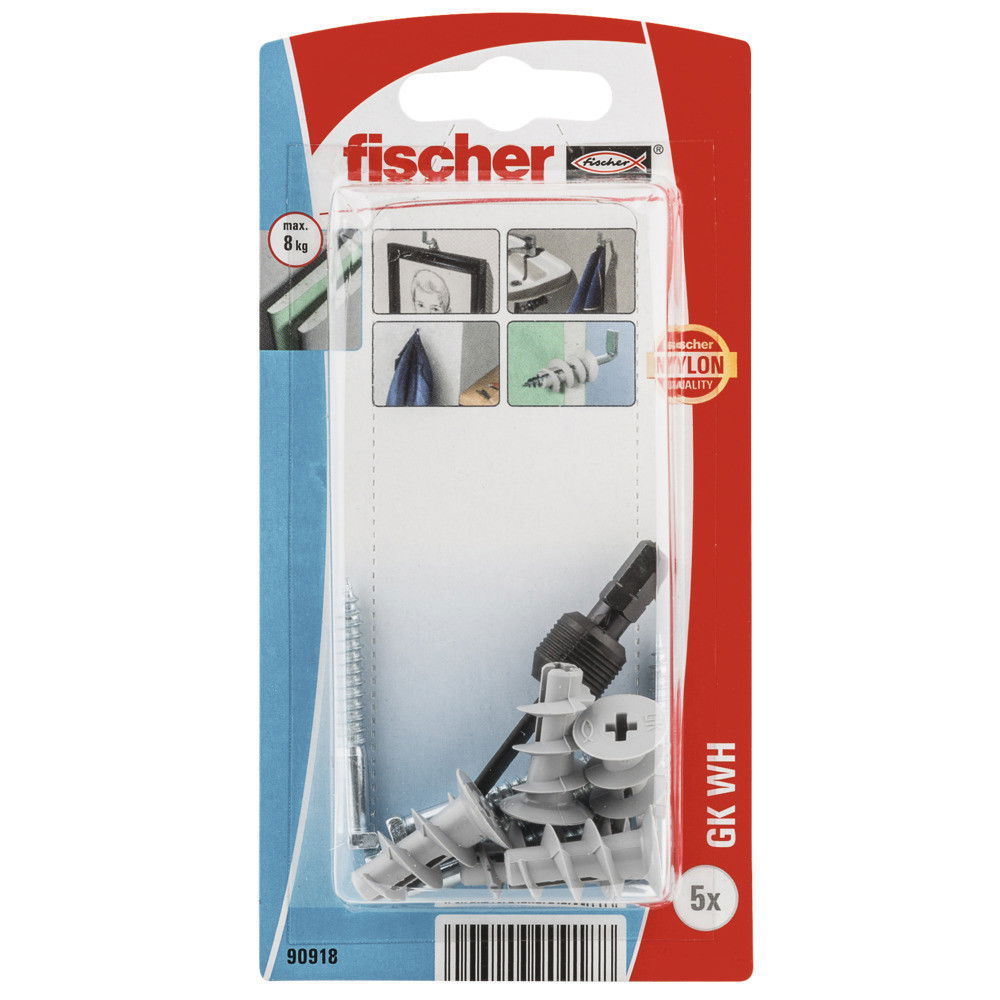 Fischer GK WH K NV gipszkarton dübel csavarral, 5 db/csomag termék fő termékképe
