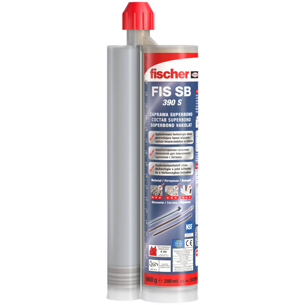 Fischer FIS SB 390 S injektáló ragasztó (H), 390 ml 2 db FIS MR Plus keverőszárral termék fő termékképe