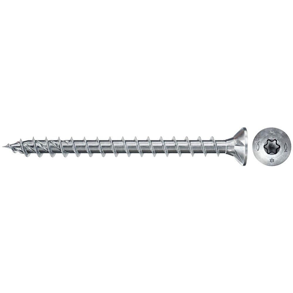 Fischer FPF II CTF 3.5 x 40 BC 500 süllyesztett fejű, kékre horganyzott, végigmenetes forgácslapcsavar TX behajtással, 500 db/csomag termék fő termékképe