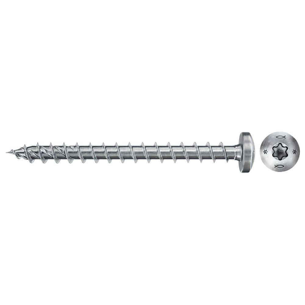 Fischer FPF II PTF 4.5 x 30 BC 200 lencsefejű, kékre horganyzott, végigmenetes forgácslapcsavar TX behajtással, 200 db/csomag termék fő termékképe