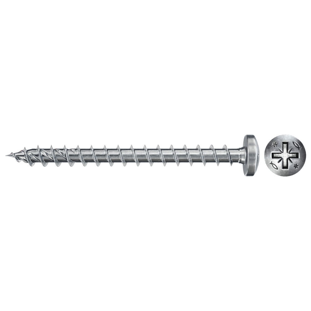 Fischer FPF II PZF 4.5 x 20 BC 200 lencsefejű, kékre horganyzott végigmenetes forgácslapcsavar, PZ behajtással, 200 db/csomag termék fő termékképe