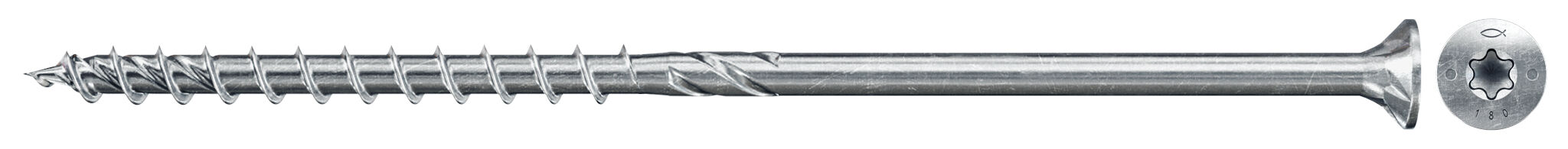 Fischer PowerFast FPF II CTP 10.0 x 220 BC 50 süllyesztett fejű, kékre horganyzott részmenetes szerkezetépítő csavar TX behajtással, 50 db/csomag termék fő termékképe