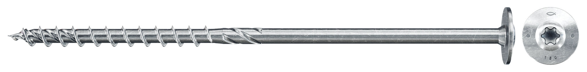 Fischer PowerFast FPF II WTP 10.0 x 80 BC 50 lapos fejű, részmenetes szerkezetépítő csavar TX behajtással, 50 db/csomag termék fő termékképe