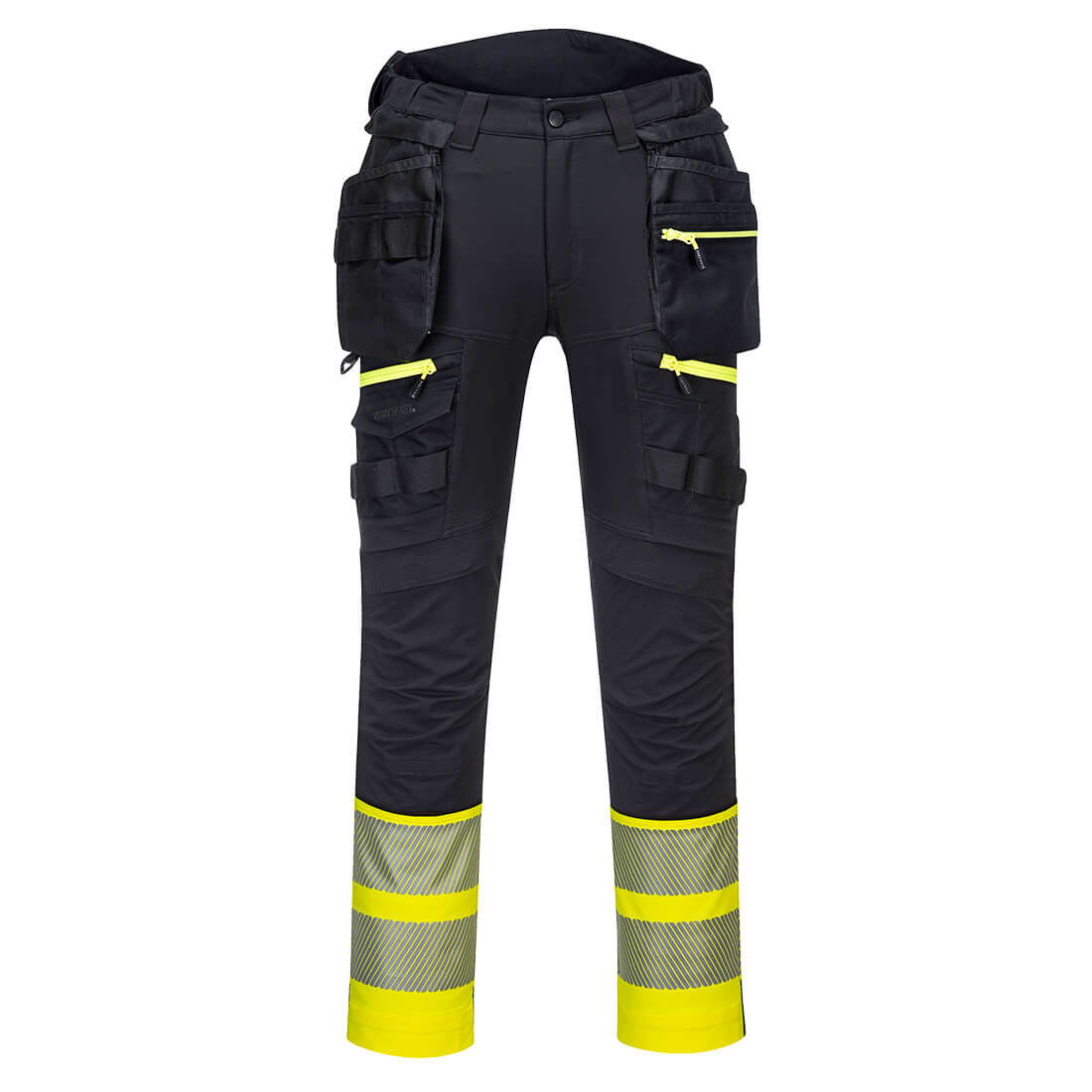 Portwest DX445 - DX4 Hi-Vis Class 1 Holster lengőzsebes nadrág, sárga/fekete termék fő termékképe