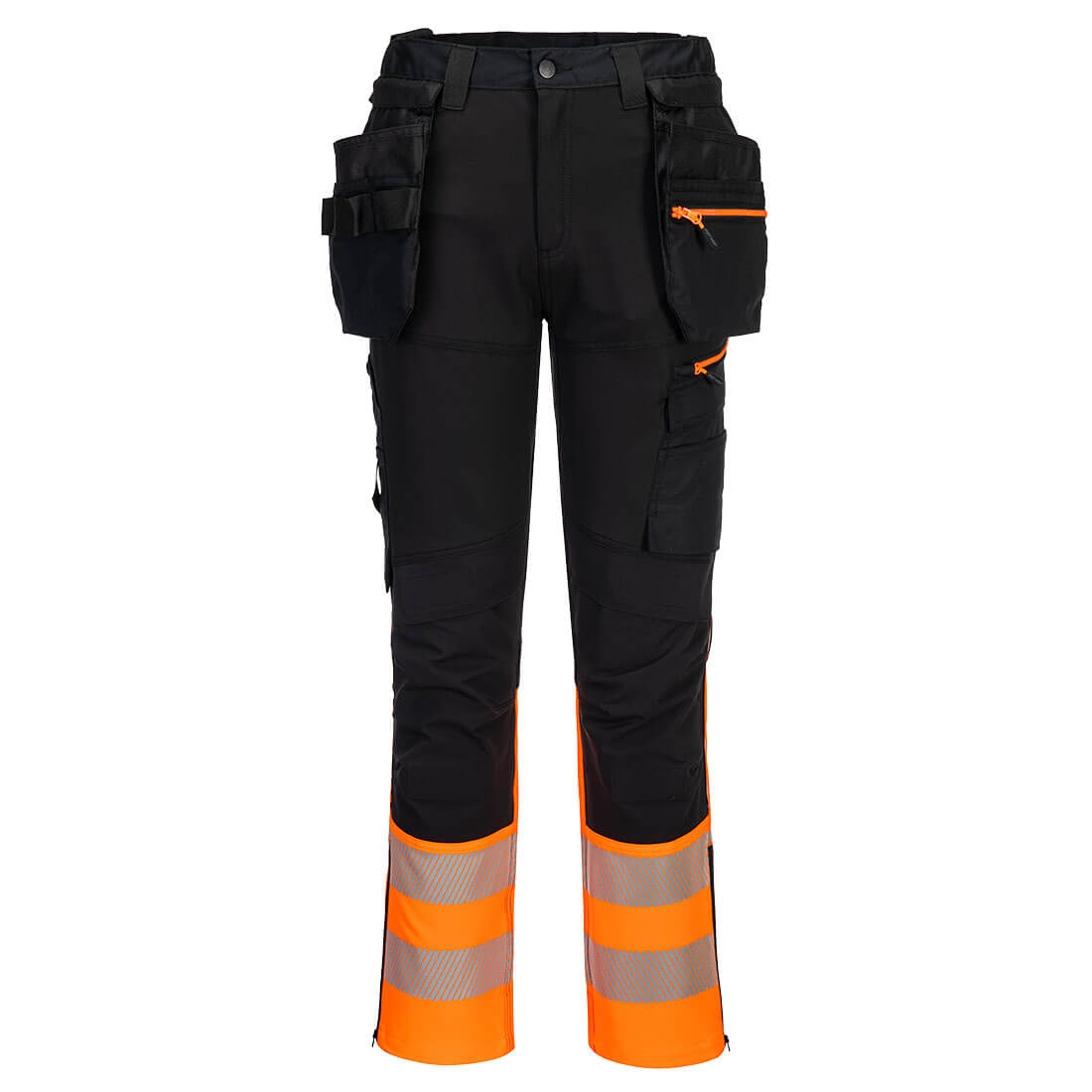 Portwest DX457 - DX4 Hi-Vis Class 1 Craft nadrág lezippzározható lengőzsebbel, narancs/fekete termék fő termékképe